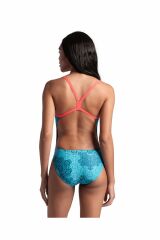Arena Woman's Arena Camo Kikko Swimsuit Challenge Bayan Mayo Mavi/Kırmızı 007160480 40