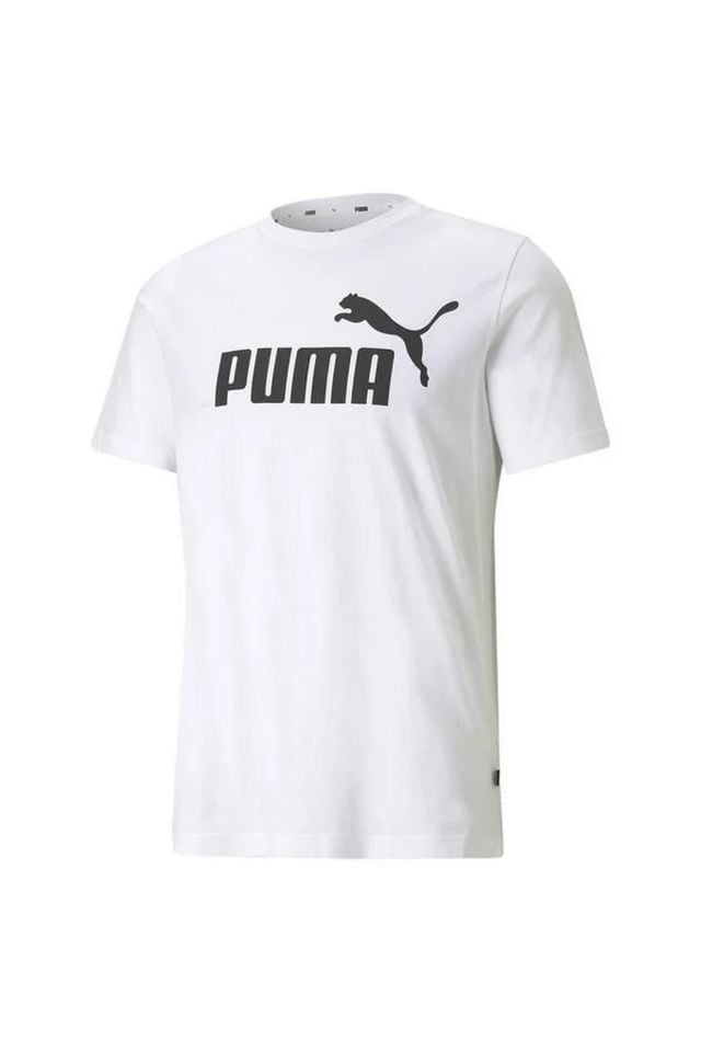 Puma ESS Logo Tee Puma-White T-Shirt Unisex Günlük Tişört Beyaz 58666602