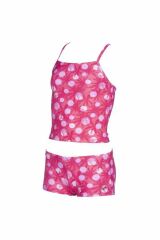 Arena Tropical Summer Jr Tankini Kız Çocuk Çok Renkli Yüzücü Mayosu Pembe Desenli 003085950 14-15
