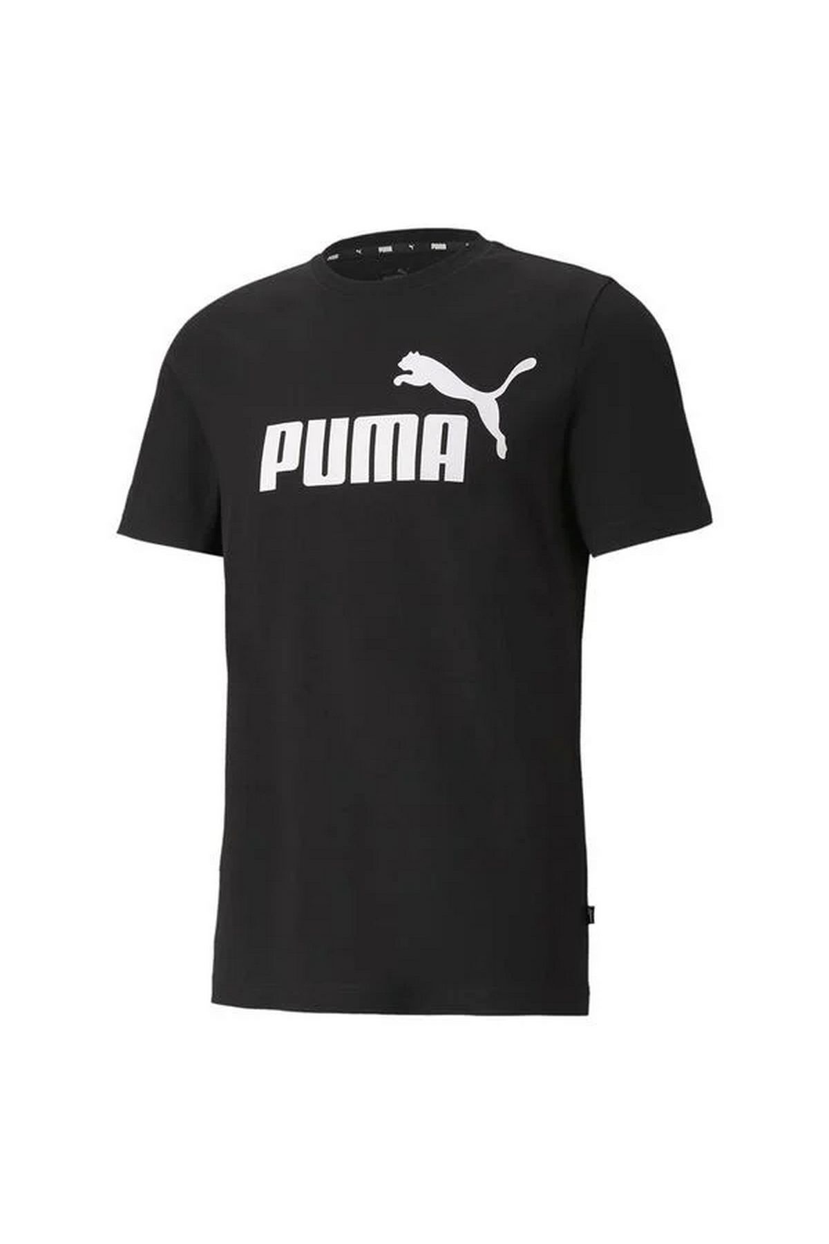 Puma ESS Logo Tee Puma-Black T-Shirt Unisex Günlük Tişört Siyah 58666601