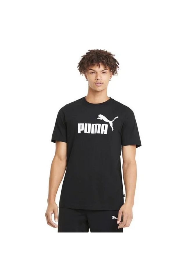 Puma ESS Logo Tee Puma-Black T-Shirt Unisex Günlük Tişört Siyah 58666601