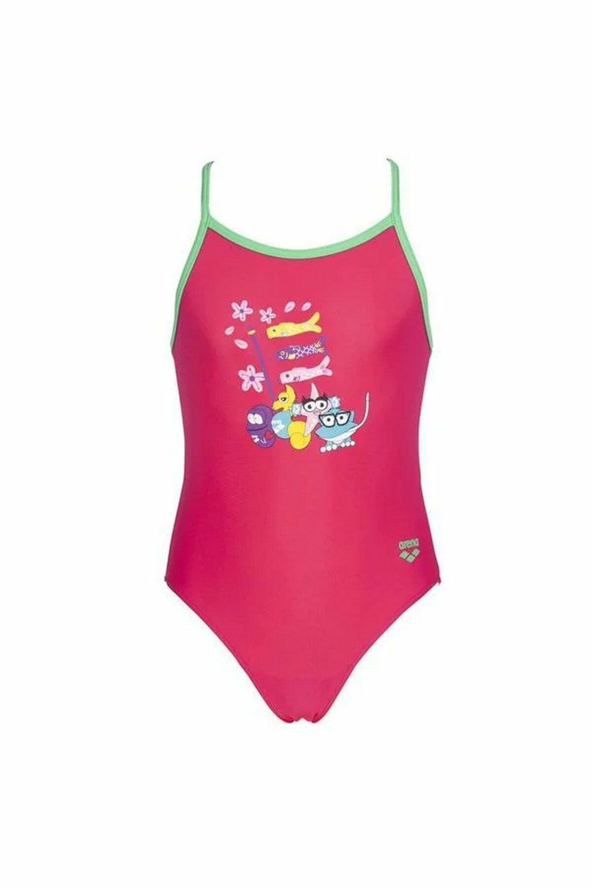 Arena Awt Kids Girl One Piece Kız Çocuk Yüzücü Mayo Pembe 003092906 1-2 Yaş