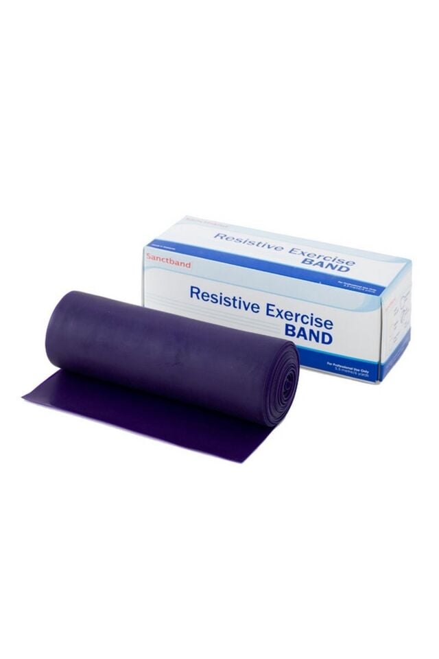 Sanctband Resistive Exercise Band Di̇renç Bandı Super Extra Heavy 5.5m Plum