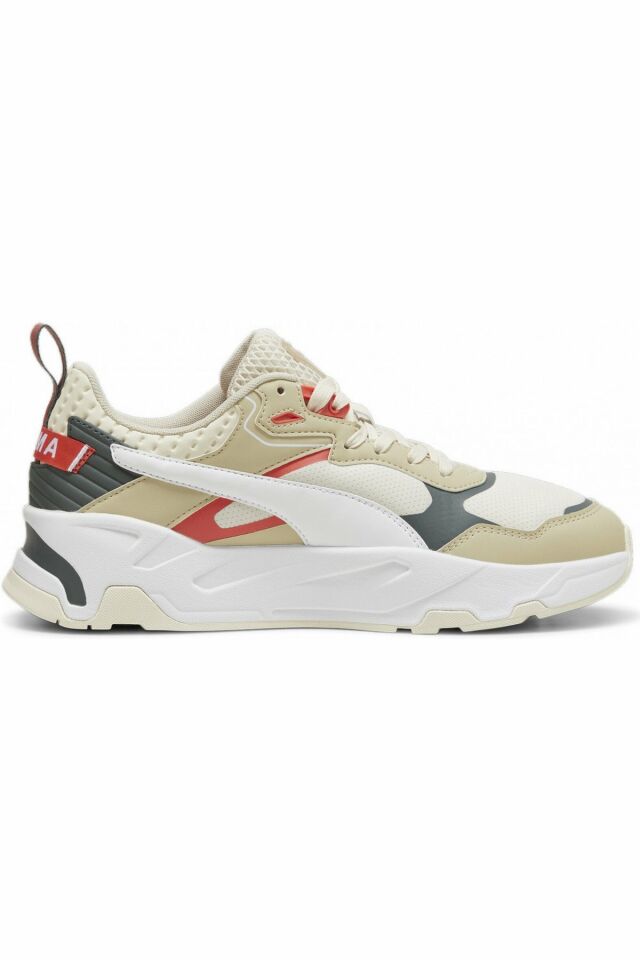 Puma Trinity Desert Road-Alpine Snow-White Putty-Red Erkek Günlük Ayakkabı Bej 39526201 43