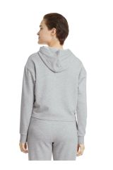 Puma ESS Cropped Logo Hoodie TR Light Gray Heather Bayan Sweatshirt Gri 58687004 XS