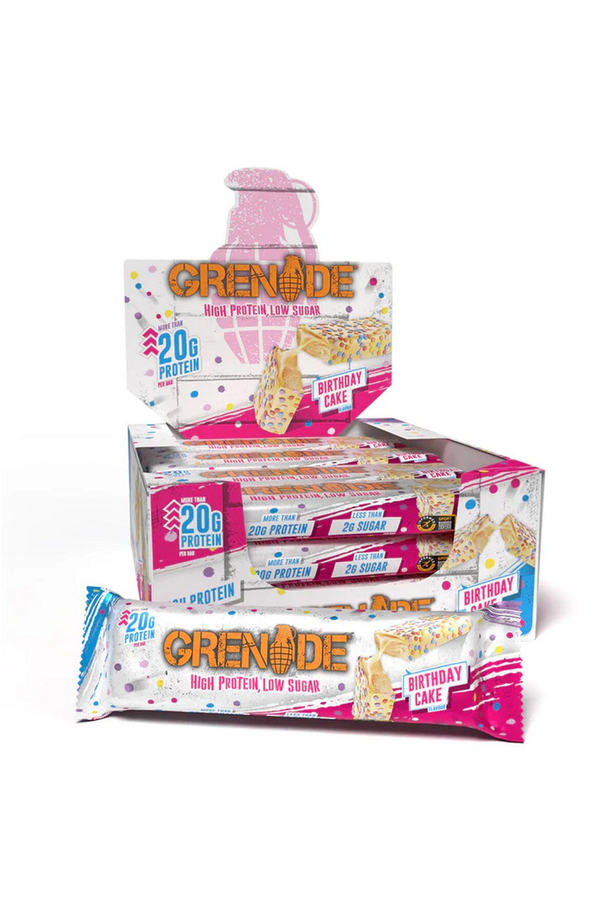 Grenade Birtday Cake Flavour Protein Bar 60g x 12 Adet