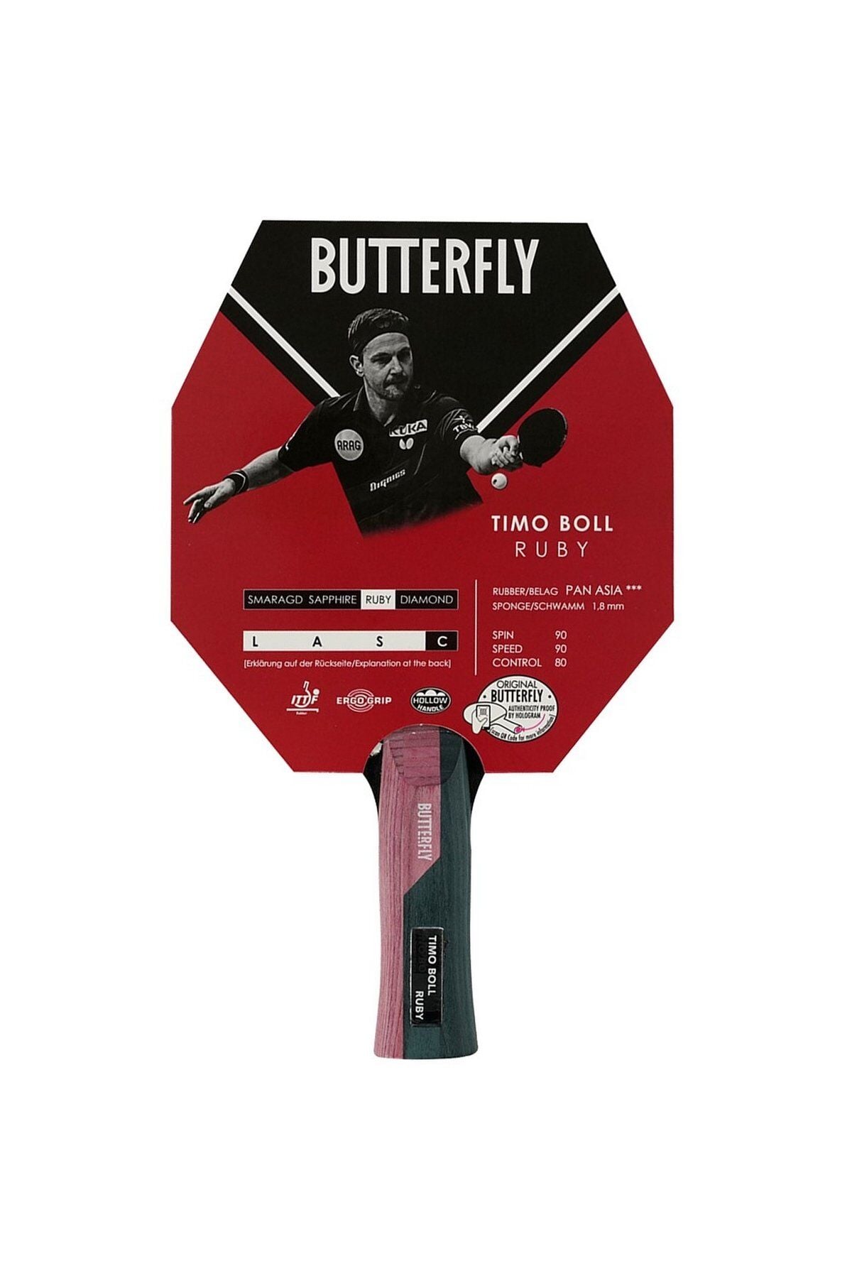 Butterfly 85029 Timo Boll Series Ruby Masa Tenisi Raket
