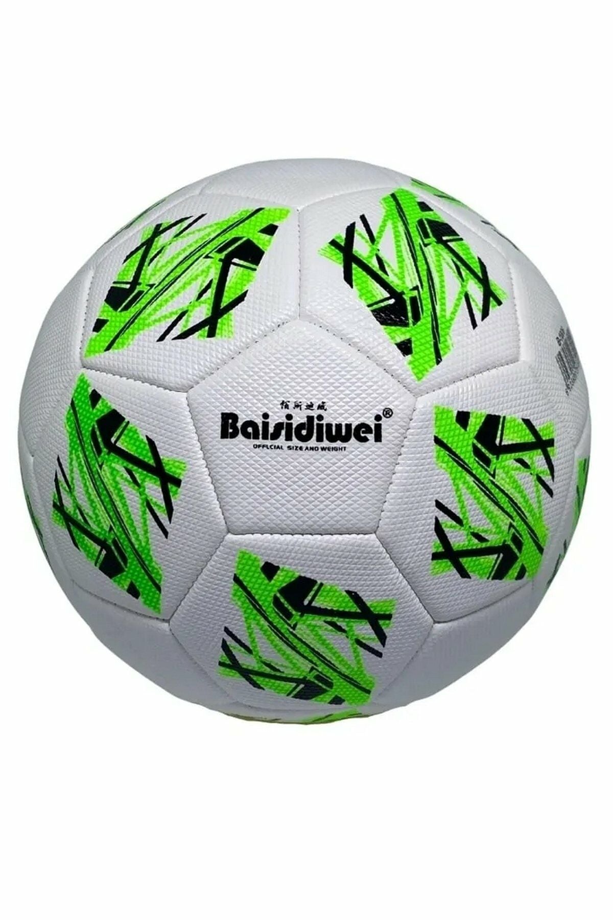 Baisidiwei B-1006 Suni Deri Dış Mekan No 5 Futbol Topu Beyaz/Yeşil