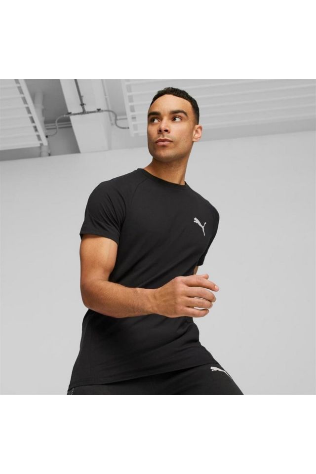 Puma Evostripe Tee Puma-Black Unisex Günlük Tişört Siyah 67592801