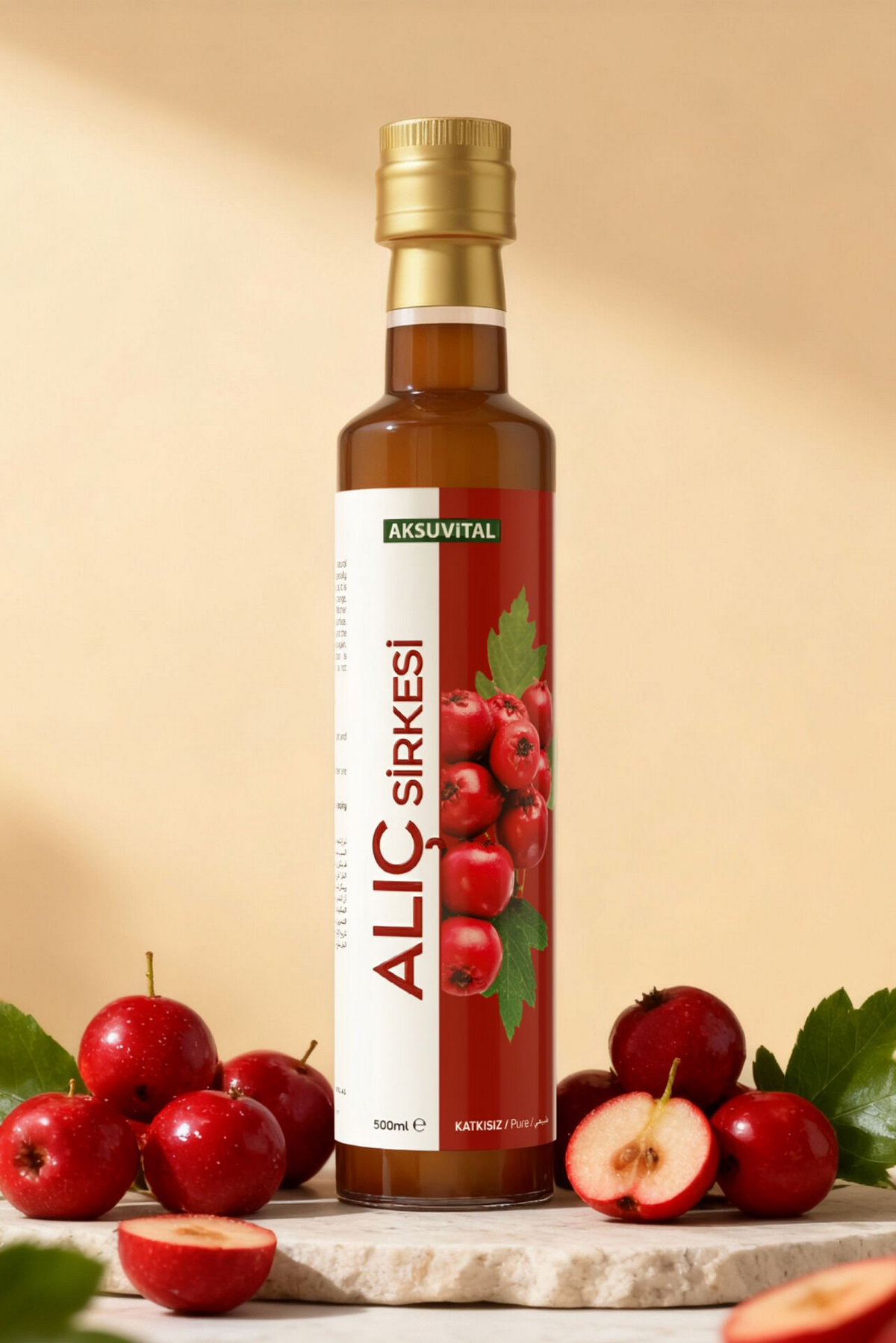 AksuVital Katkısız Alıç Sirkesi 500 ml