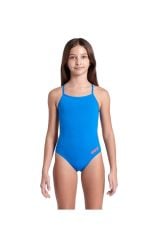 Arena Girl's Team Swimsuit Challenge Solid Kız Çocuk Mayo Mavi̇ 004765800 12-13