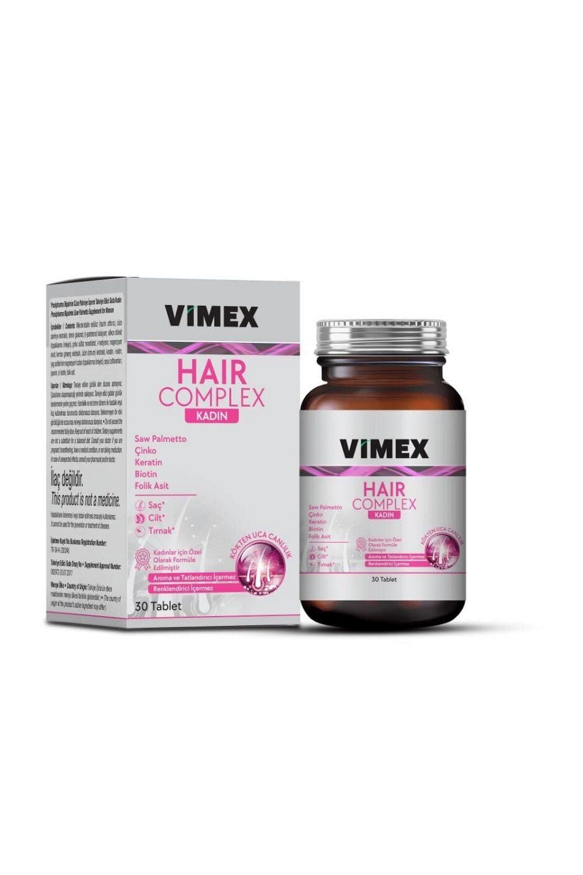 Vimex Hair Complex Kadın Saç Sağlığı Desteği 30 Tablet