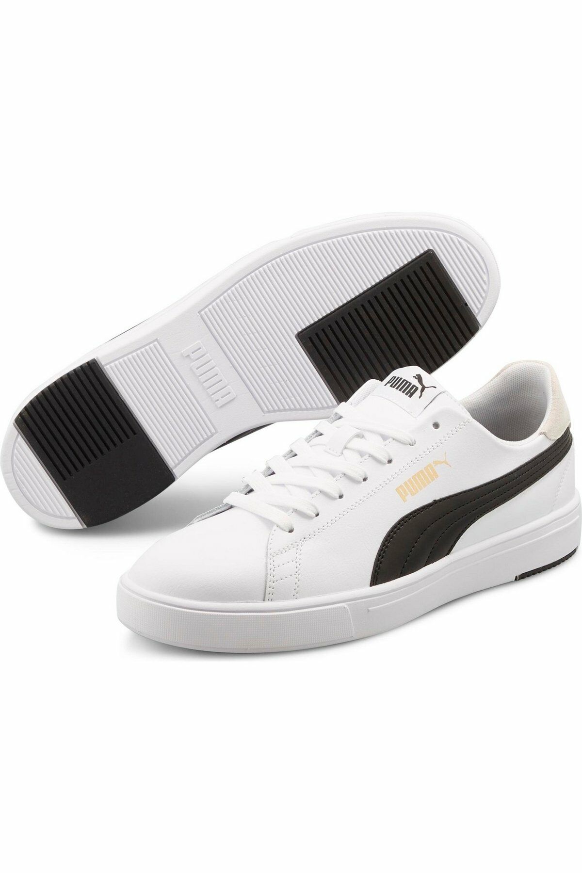 Puma Serve Pro Lite White-Black Puma Team Gold Erkek Spor Ayakkabı Beyaz 37490208 44.5