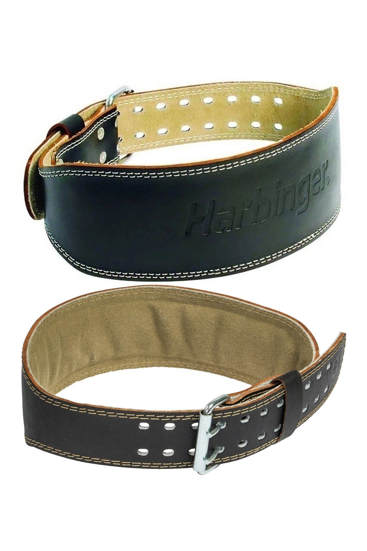 Harbinger 7814 Belt Padded Gerçek Deri Ağırlık Bel Kemeri Dar Siyah S