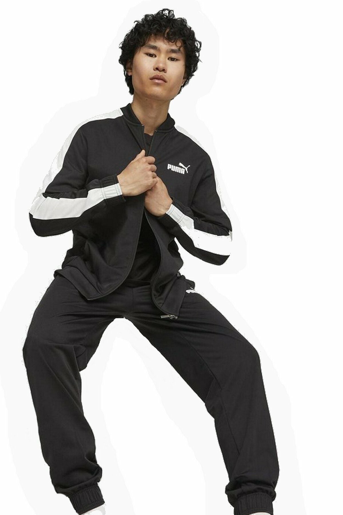 Puma Baseball Tricot Suit Puma-Black Erkek Spor Eşofman Takımı Siyah 67742801 XL