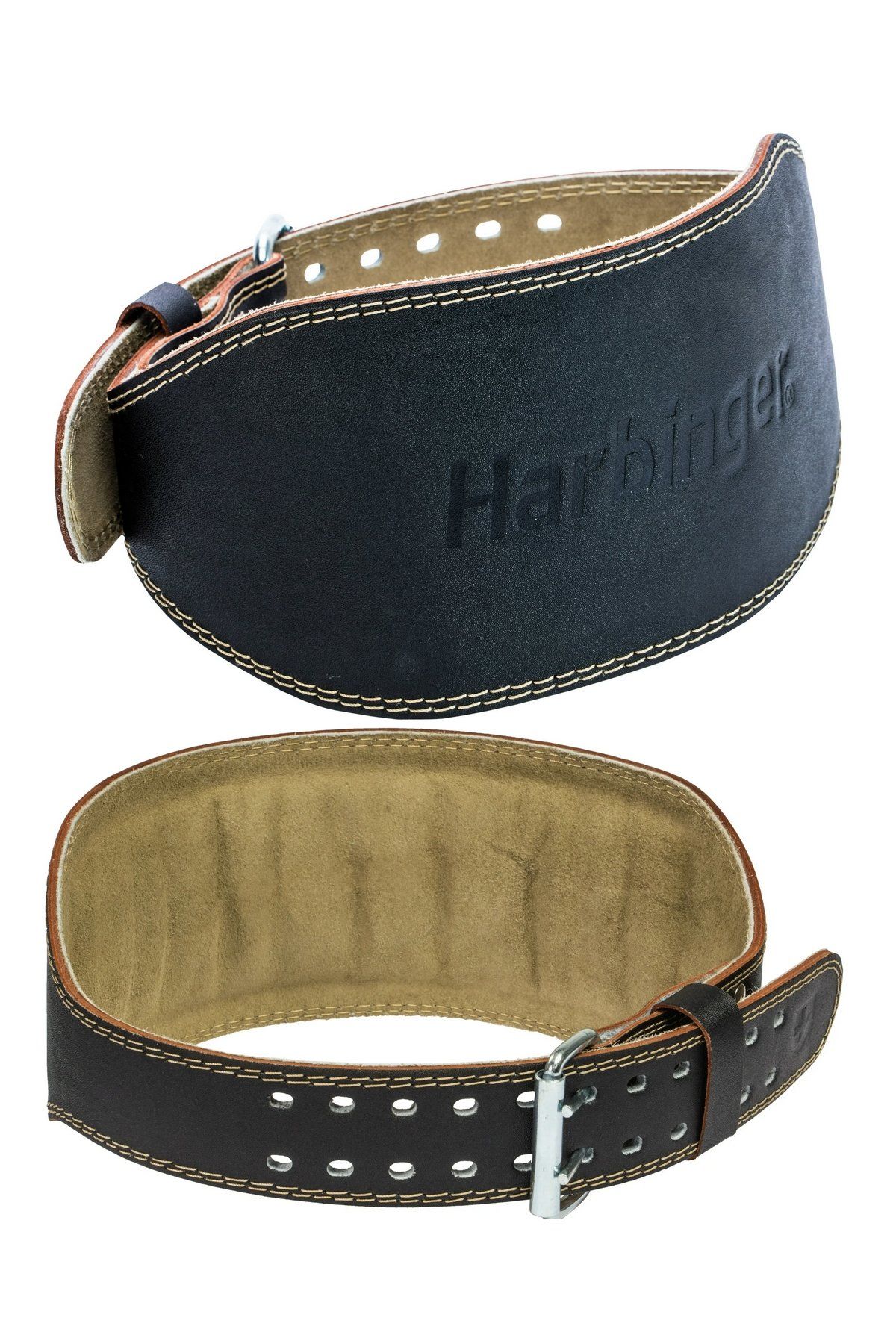 Harbinger 8435 Belt Padded Gerçek Deri Ağırlık Bel Kemeri Geniş Siyah M