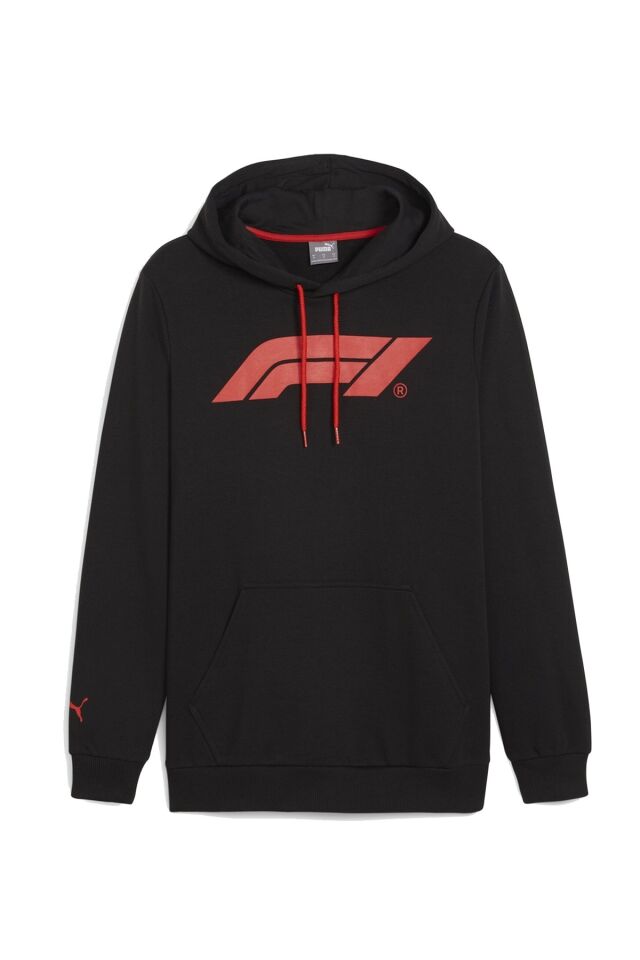 Puma F1 ESS Logo Hoodie Erkek Kapüşonlu Sweatshirt Siyah 62585301 L