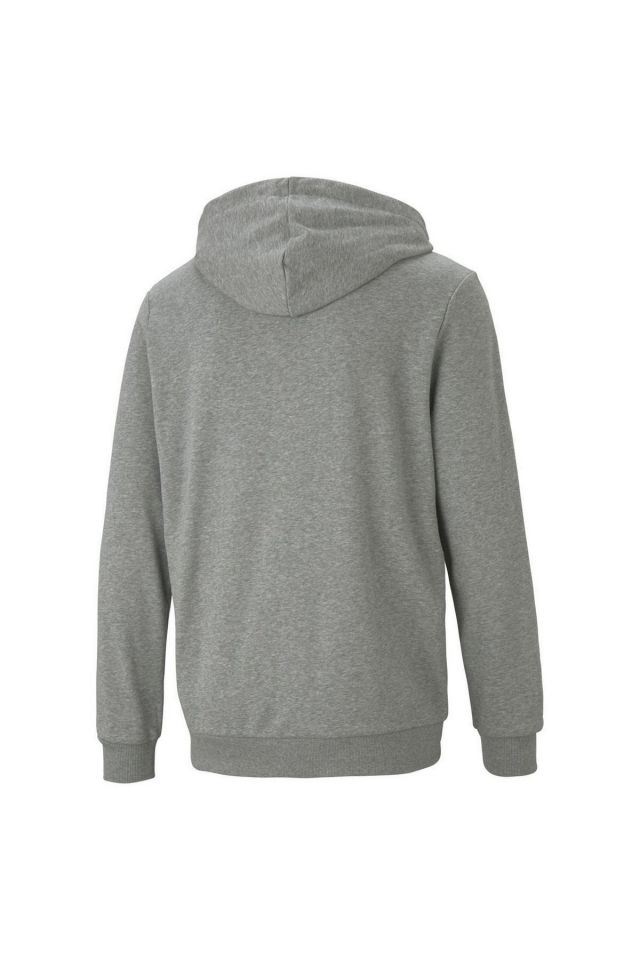 Puma ESS Small Logo FZ Hoodie TR Medium Gray Heather-Cat Erkek Sweatshirt Gri 58670453