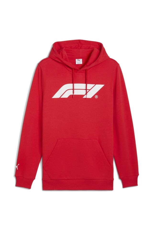 Puma F1 ESS Logo Hoodie Erkek Kapüşonlu Sweatshirt Kırmızı 62585303 XL