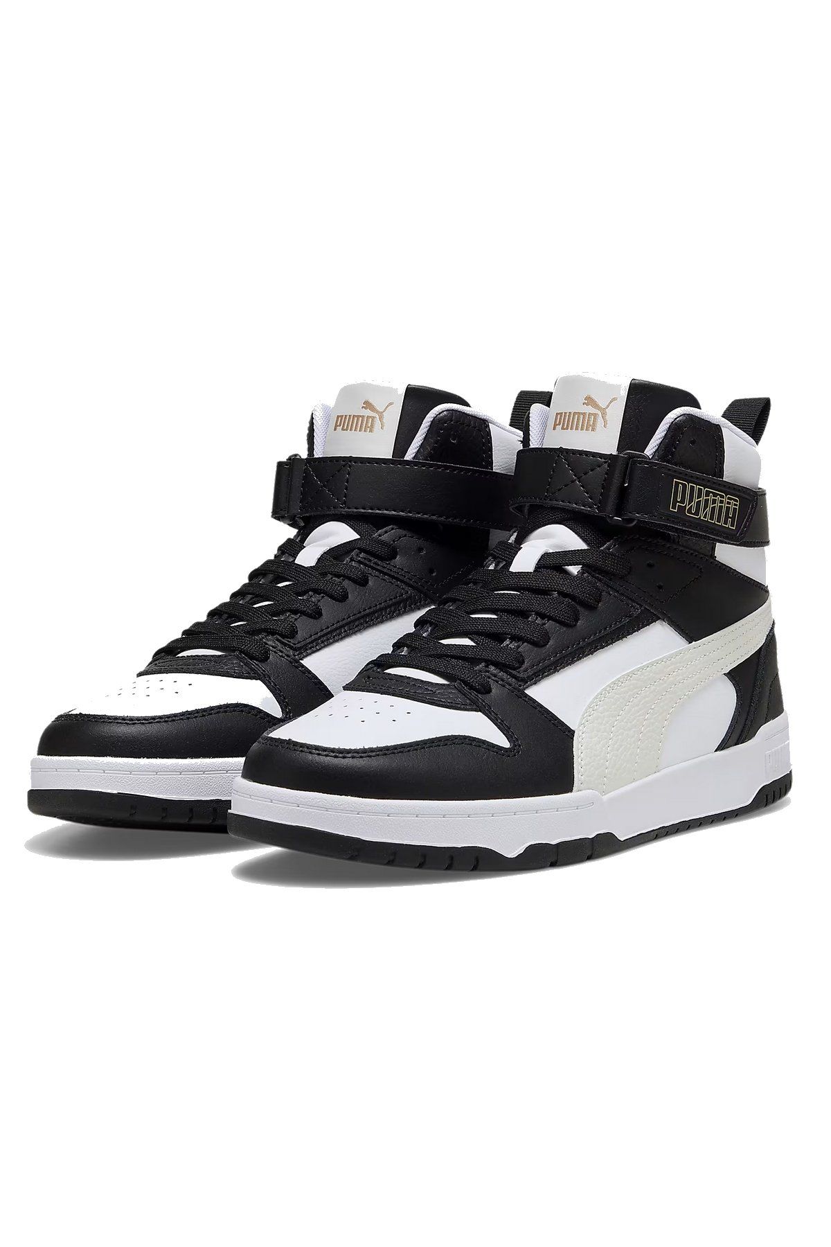 Puma RBD Game White Puma-Black Vapor-Gray Erkek Bilekli Sneaker Ayakkabı Siyah 38583926 43
