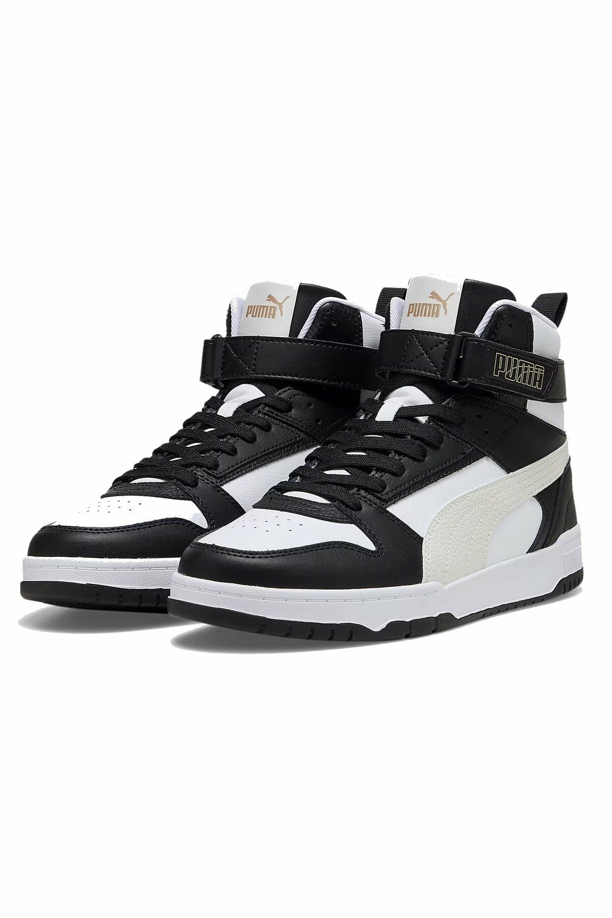 Puma RBD Game White Puma-Black Vapor-Gray Erkek Bilekli Sneaker Ayakkabı Siyah 38583926 42.5