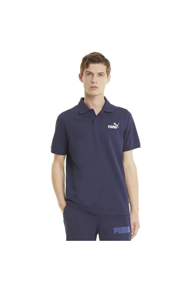 Puma ESS Pique Polo Peacoat Erkek Polo Yaka Tişört Lacivert 58667406