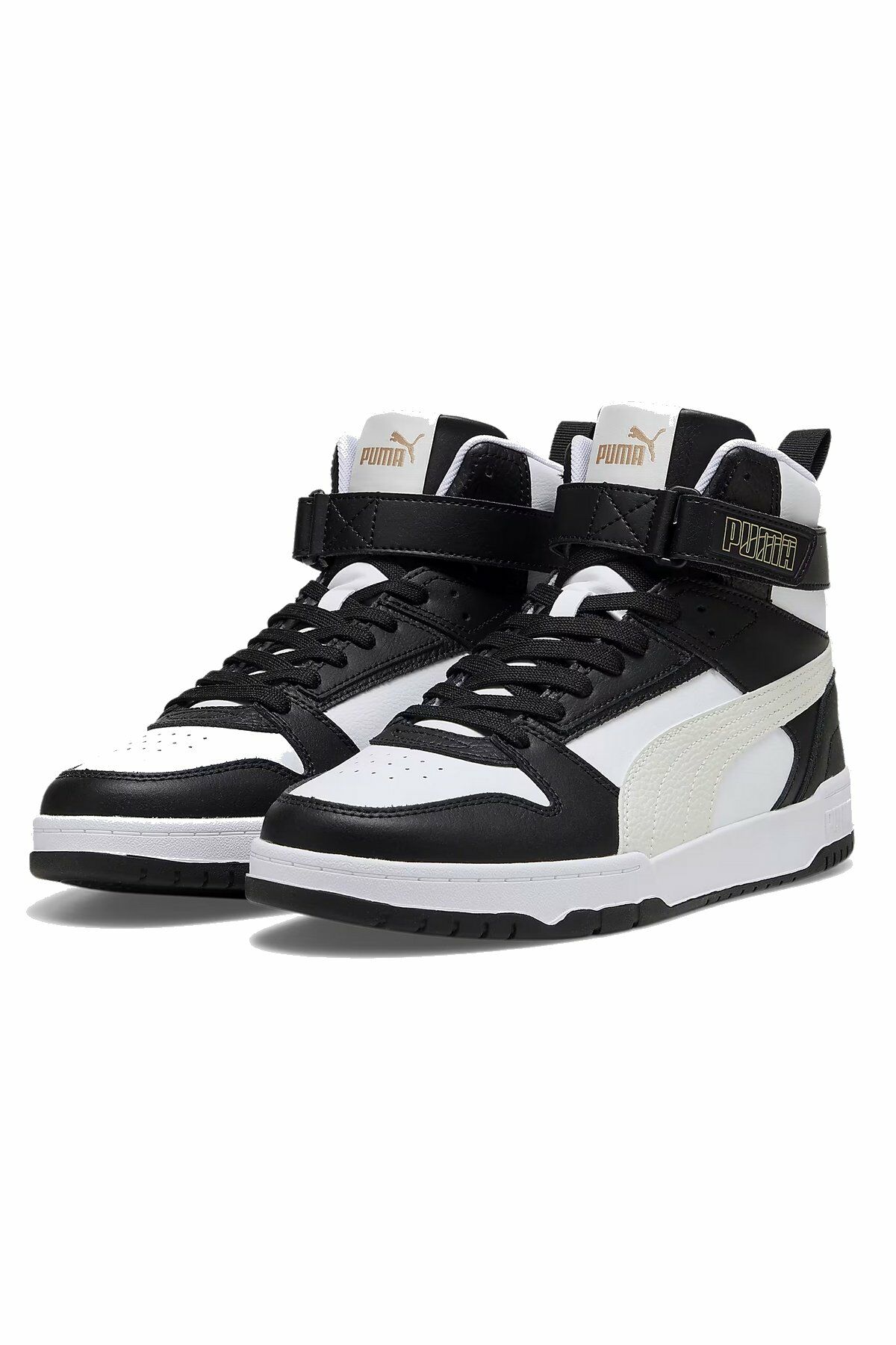 Puma RBD Game White Puma-Black Vapor-Gray Erkek Bilekli Sneaker Ayakkabı Siyah 38583926 44.5
