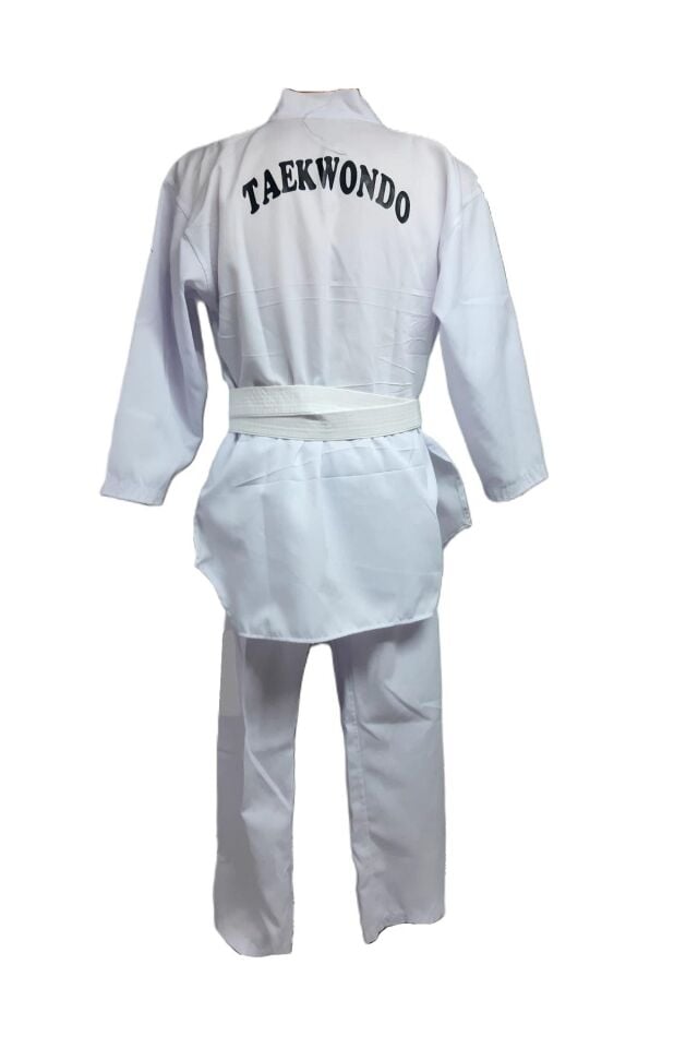 Shock Fight Taekwondo Kıyafeti Fitilli Beyaz Yaka 130