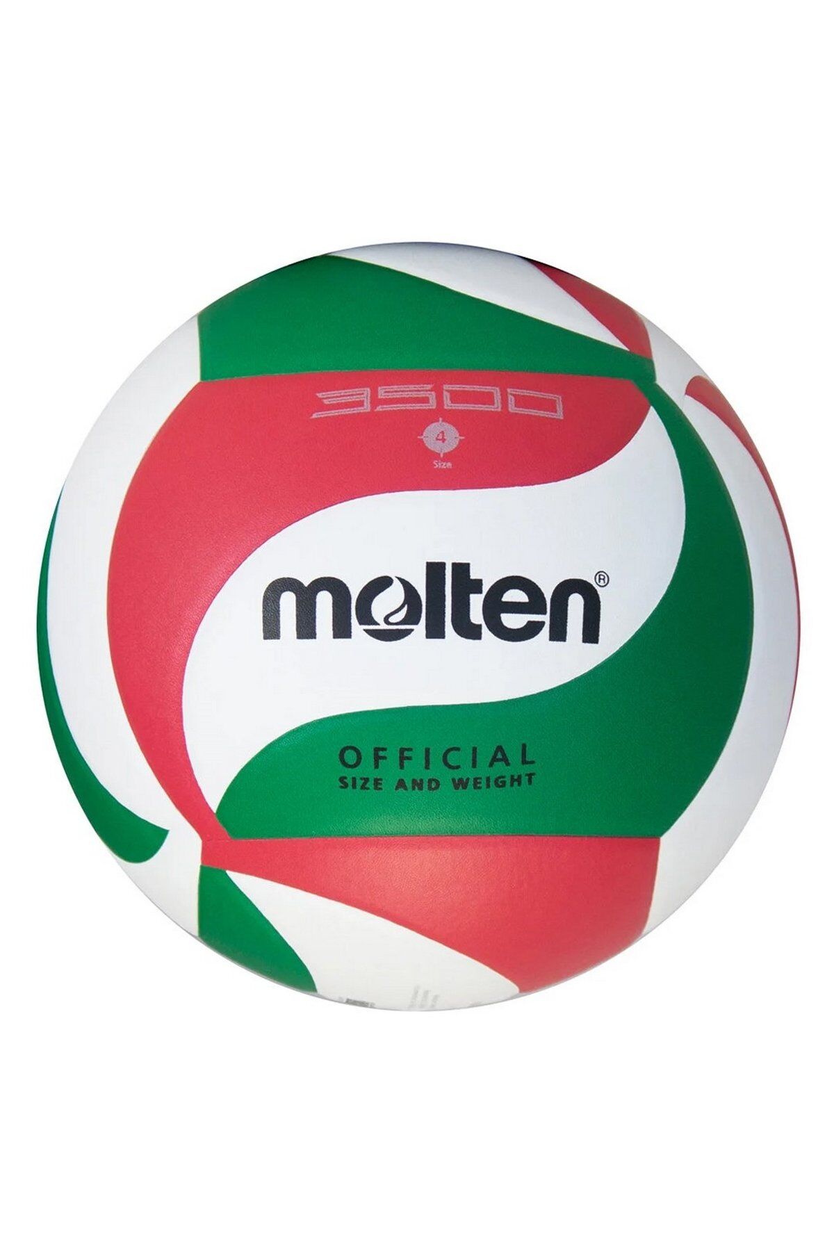 Molten V4M3500 Yapıştırma PU No 4 Voleybol Topu Yeşil/Beyaz/Kırmızı