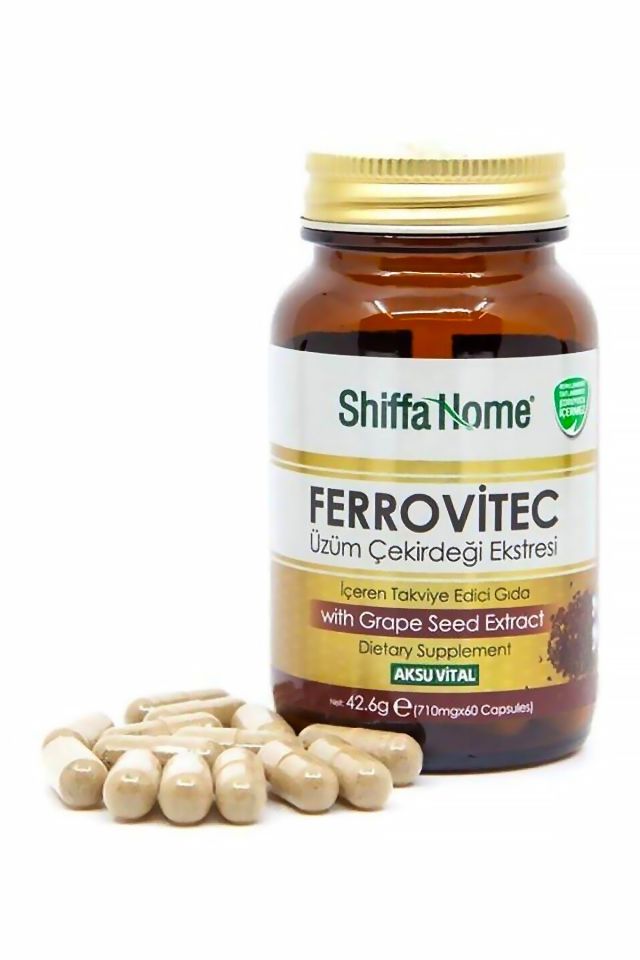 AksuVital Shiffa Home Ferrovitec Üzüm Çekirdeği Ekstresi 710mg 60 Kapsül