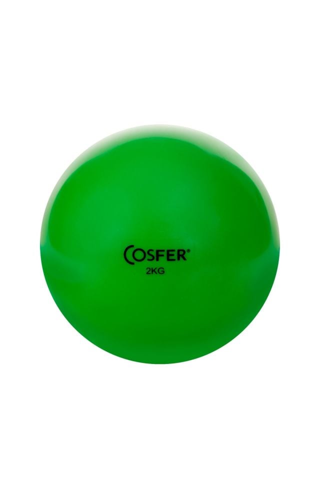 Cosfer Pilates Antrenman Ağırlık Sağlık Topu Toning 2 Kg Yeşil