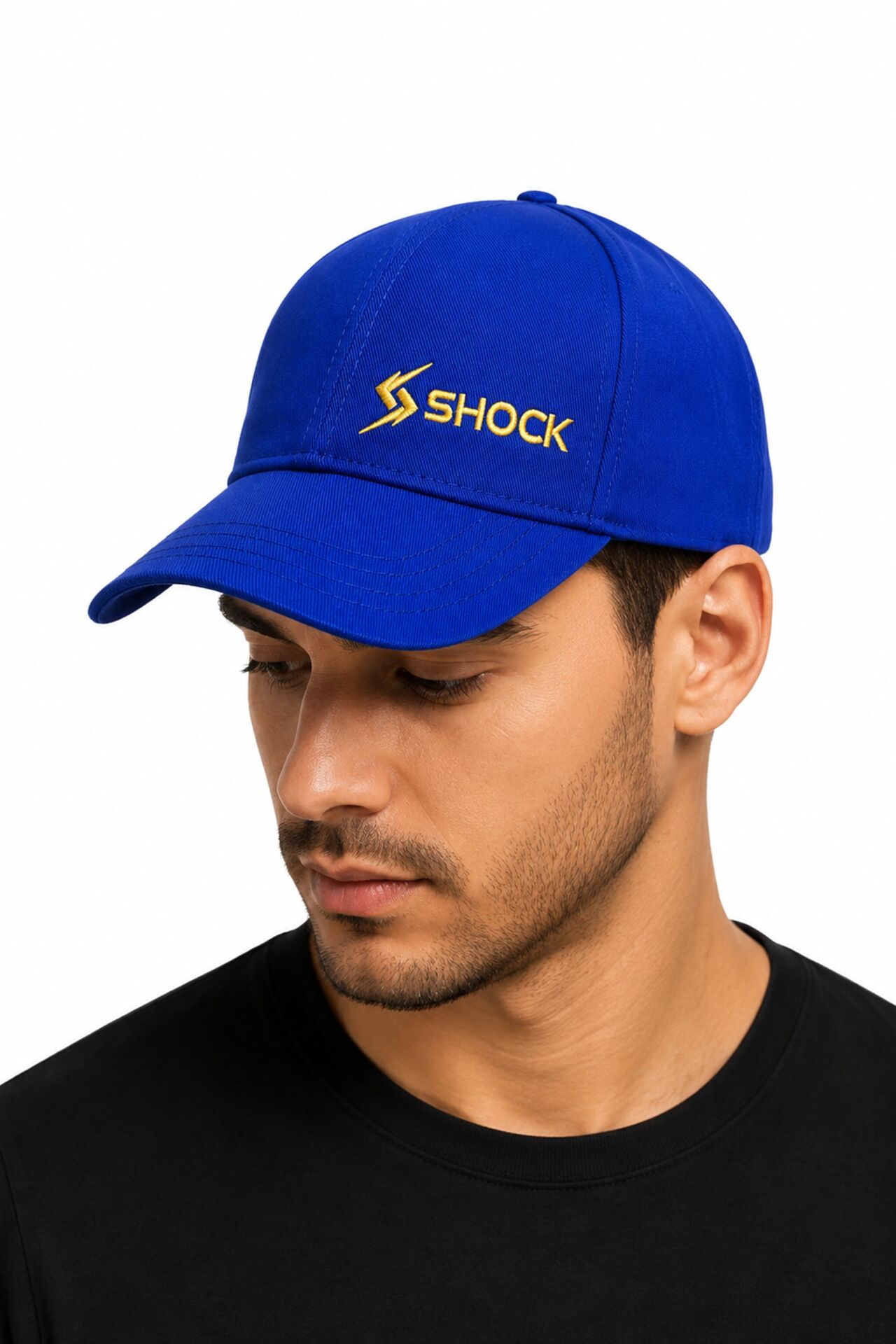 Shock Sports Cap Unisex Spor Şapka Mavi / Gold Logo