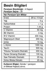 BigJoy Sports Argimax 120 Bitkisel Kapsül 30 Servis