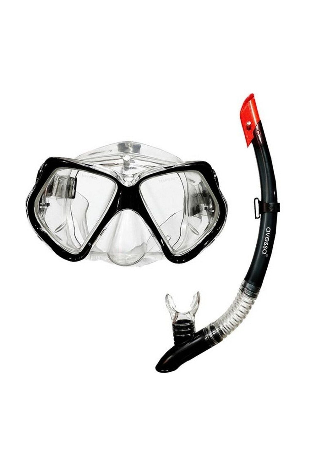 Avessa M4206P-SN26P Yüzücü Maske Şnorkel Set Siyah