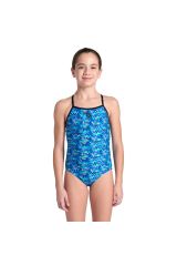 Arena Pooltiles Swimsuit Lightdro Çocuk Siyah Yüzücü Mayosu 007223580 6-7