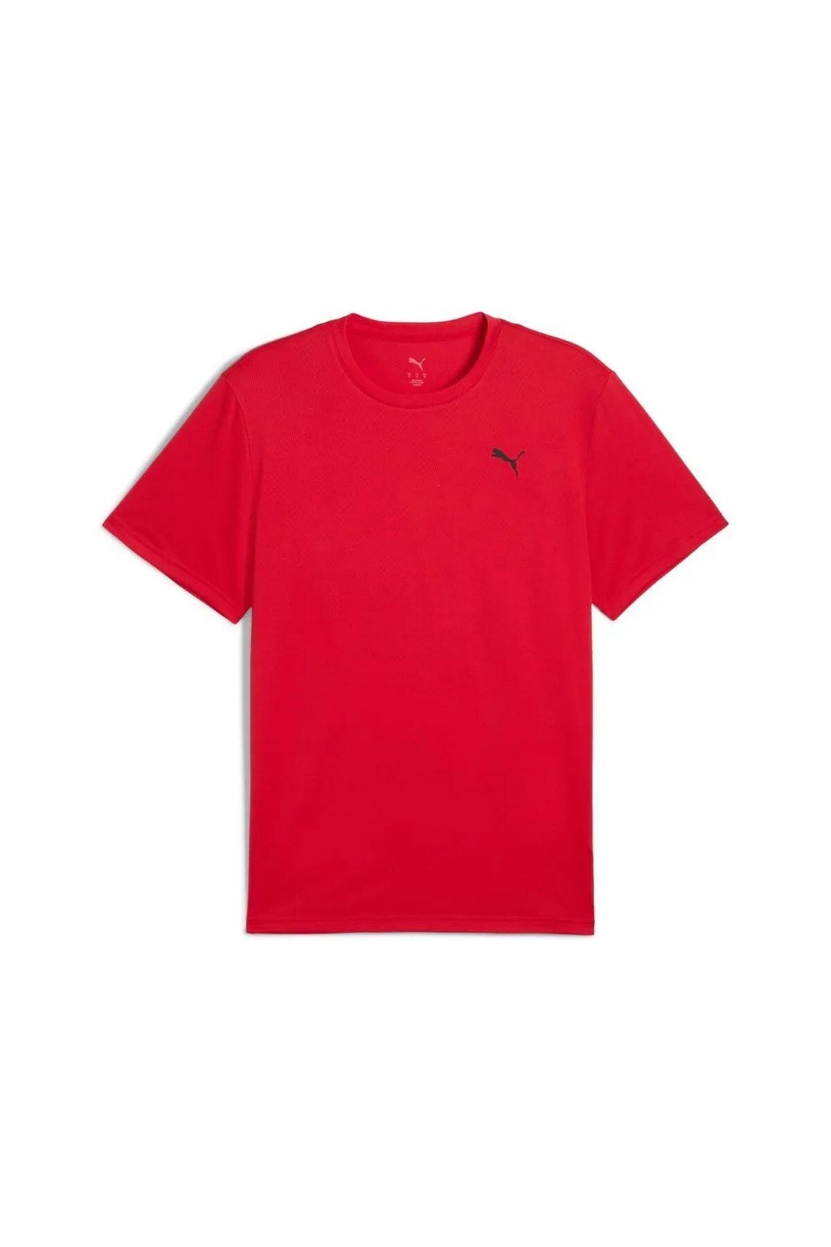 Puma M TAD Ess Poly Texture Tee Erkek Sıfır Yaka Tişört Kırmızı 52715511