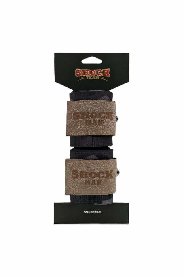 Shock Team Pro Wrist Wraps With Loops Kamuflaj Deri Etiket