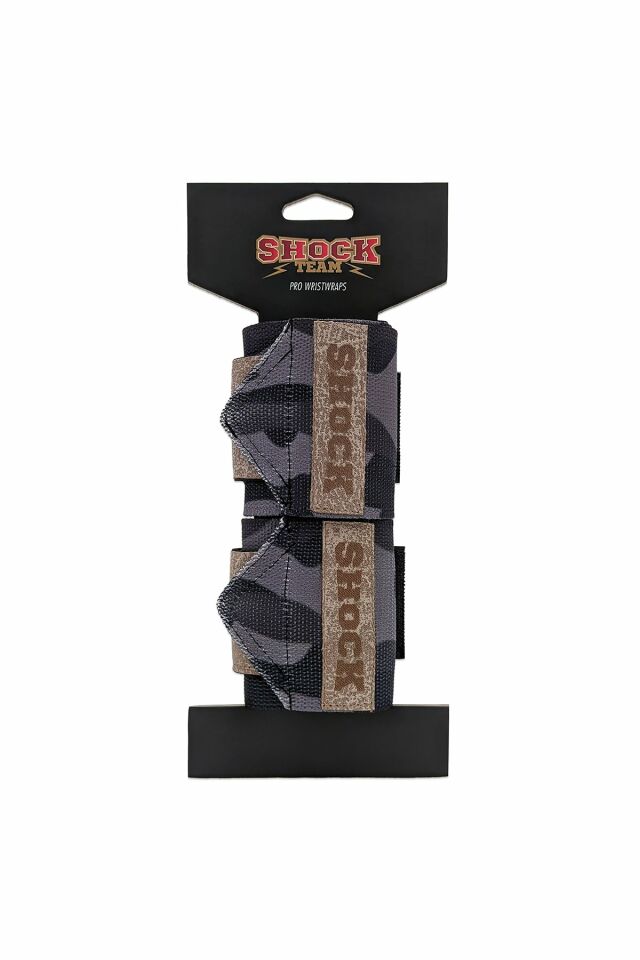 Shock Team Pro Wrist Wraps With Loops Kamuflaj Deri Etiket