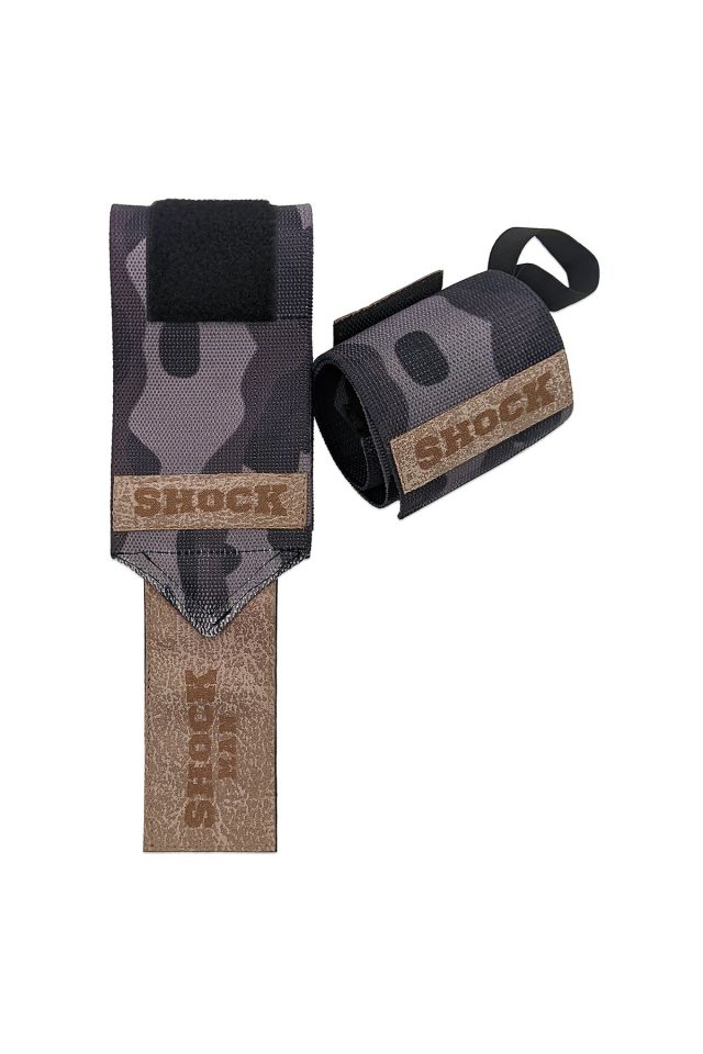Shock Team Pro Wrist Wraps With Loops Kamuflaj Deri Etiket