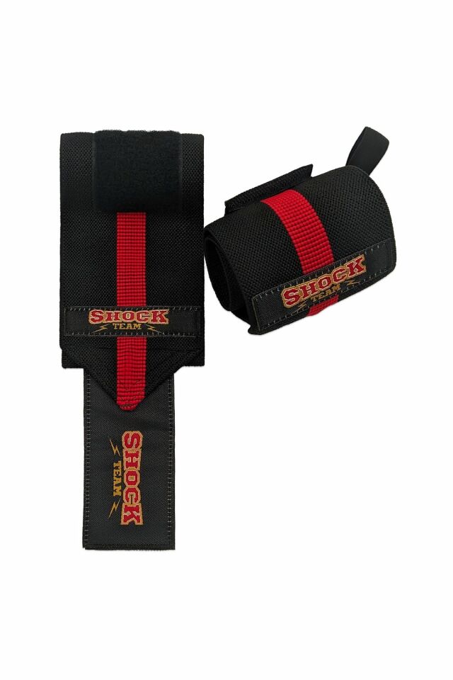 Shock Team Pro Wrist Wraps With Loops Siyah-Kırmızı