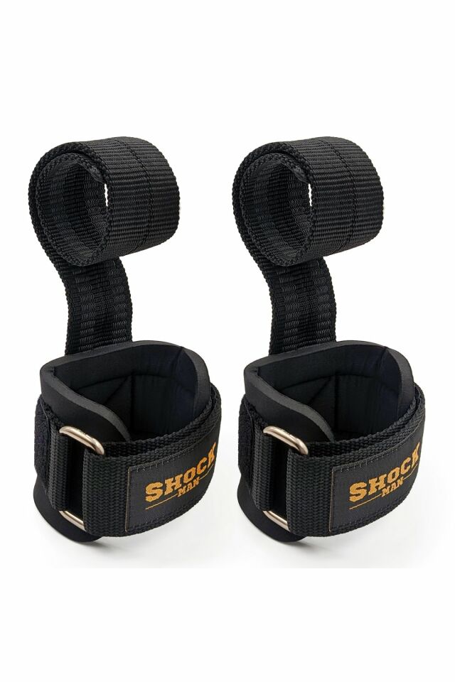 Shock Man Big Grip Pro Lifting Straps Siyah