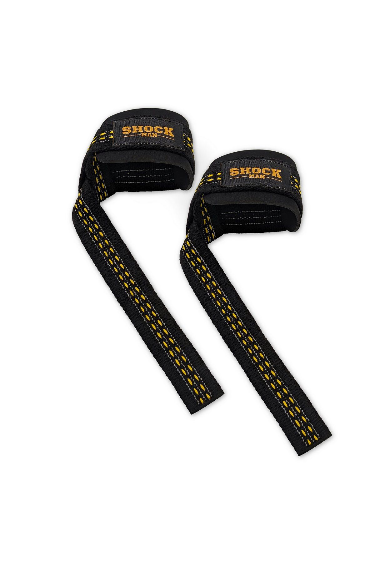 Shock Man Padded Lifting Straps Siyah-Sarı