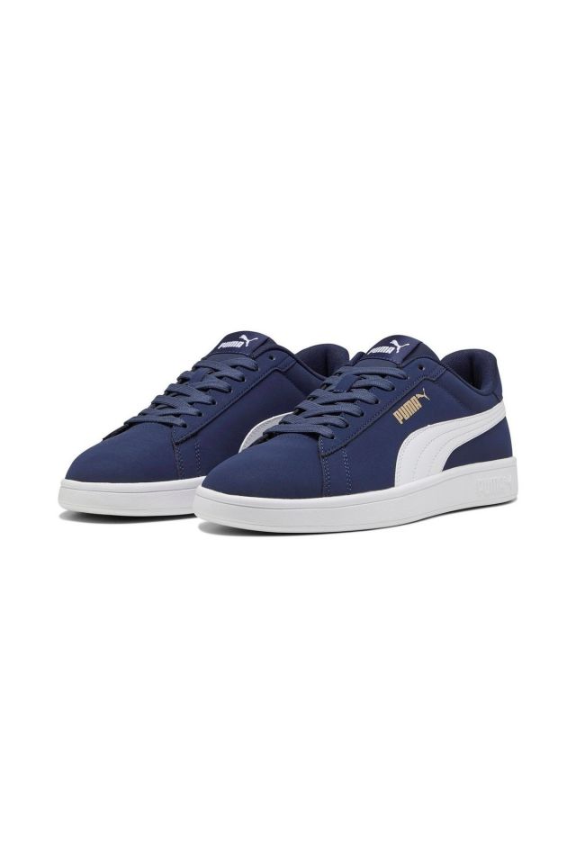 Puma Smash 3.0 Buck Puma-Navy Puma-White Gold Unisex Yürüyüş Ayakkabısı Lacivert 39233603 42