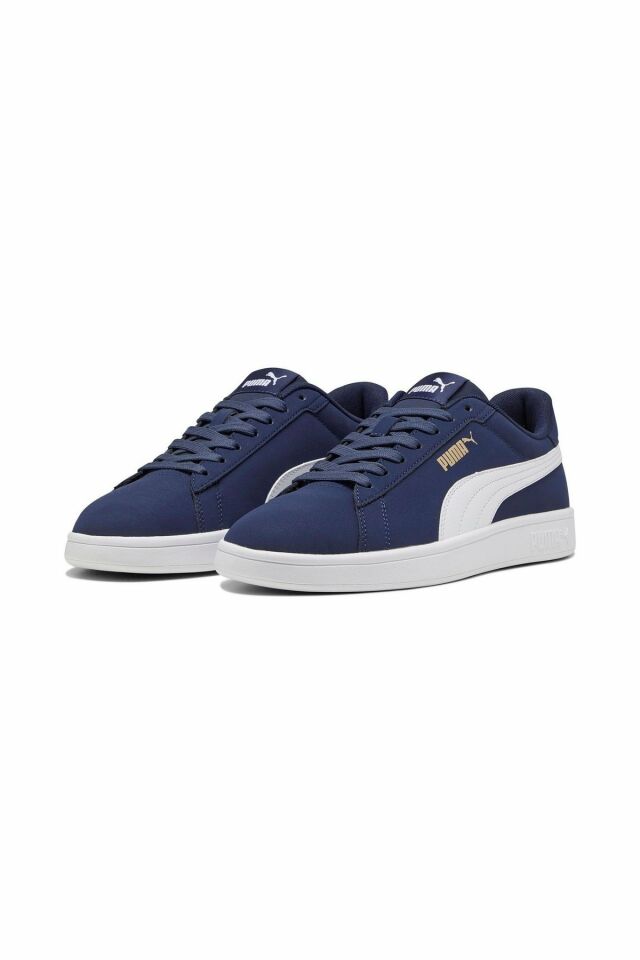 Puma Smash 3.0 Buck Puma-Navy Puma-White Gold Unisex Yürüyüş Ayakkabısı Lacivert 39233603 44