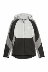 Puma Evostripe Full-Zip Hoodie DK Concrete Gray Unisex Günlük Stil Sweatshirt Gri/Siyah 67593014 XL