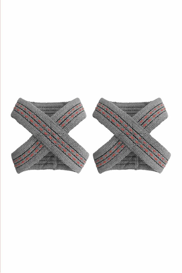 Shock Man 8 Loop Lifting Straps Gri-Kırmızı