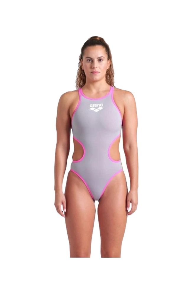 Arena W One Biglogo One Piece Bayan Yüzücü Mayo Pembe/Lila 001198592