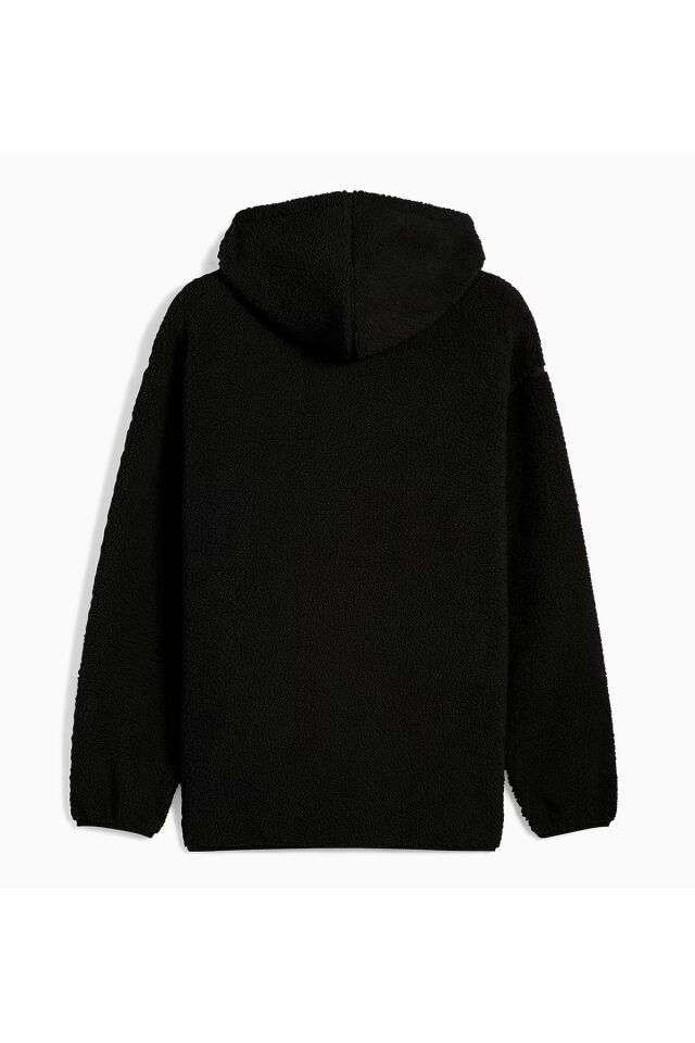 Puma Ess Elevated Sherpa Hoodie Erkek Kapüşonlu Sweatshirt Siyah 68825801
