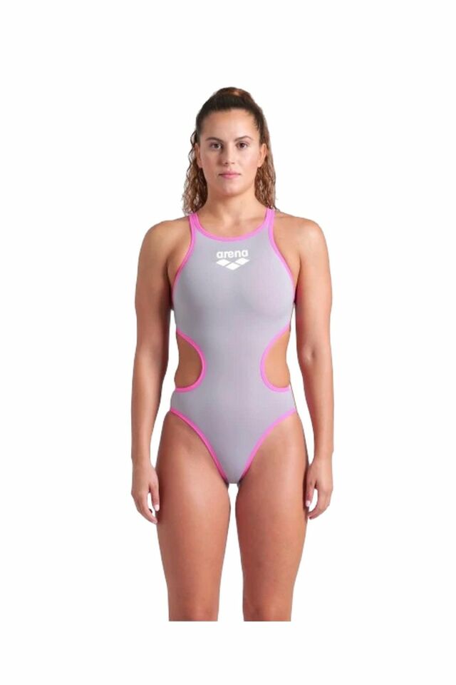 Arena W One Biglogo One Piece Bayan Yüzücü Mayo Pembe/Lila 001198592 36