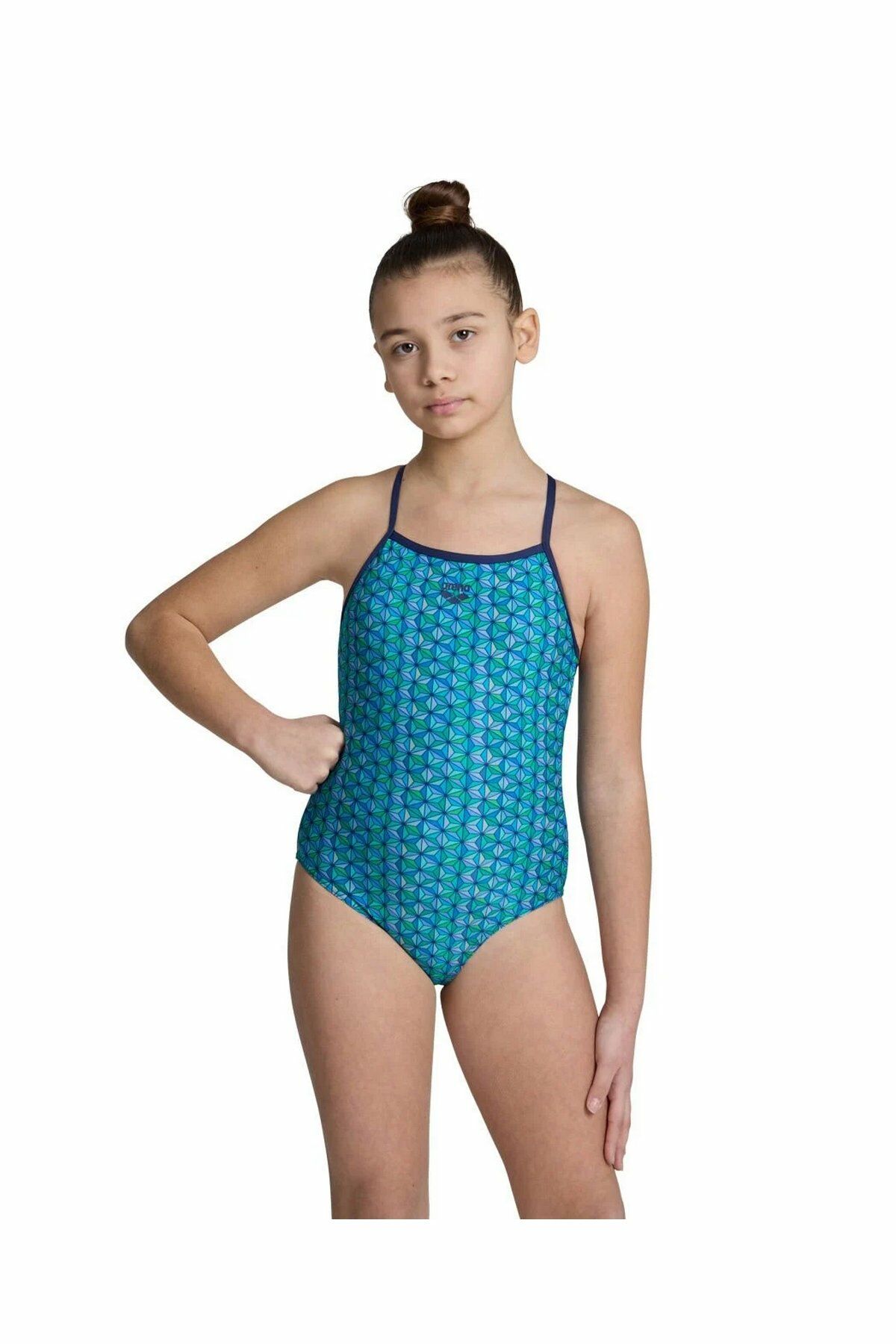 Arena Girl's Arena Starfish Swimsuit Lightdrop Kız Çocuk Yüzücü Mayo Lacivert 006678708 10-11